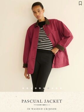 ISO Doen pascual Jacket — Washed Crimson Women’s Overshirt Jacket